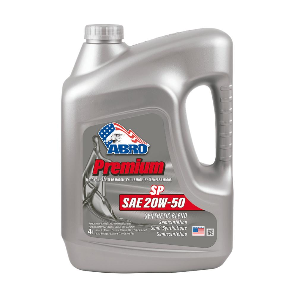 ABRO Aceite Lubricante para Motor Semi Sintético 20W50 SP - 4L