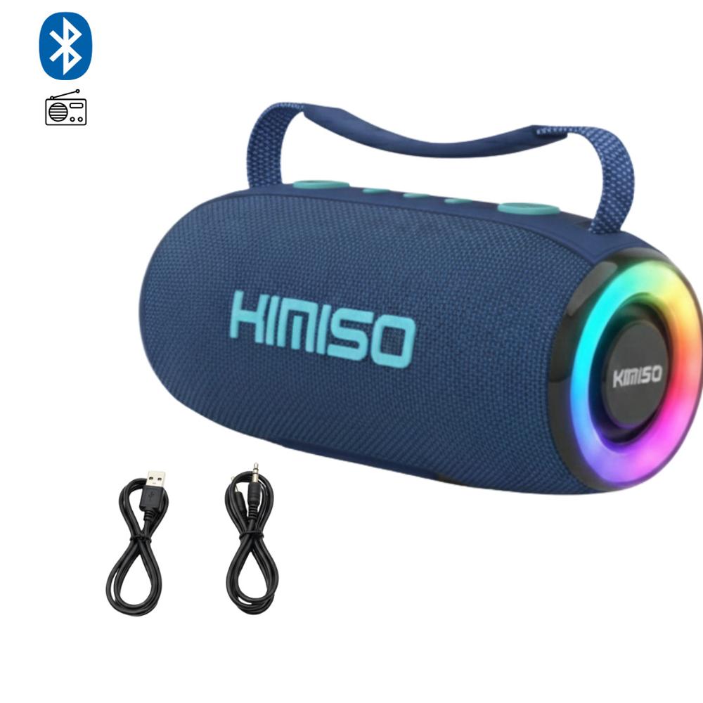 KIMISO KMS-219 AZUL - Parlante Bluetooth Portátil con X-BASS y Sonido Potente