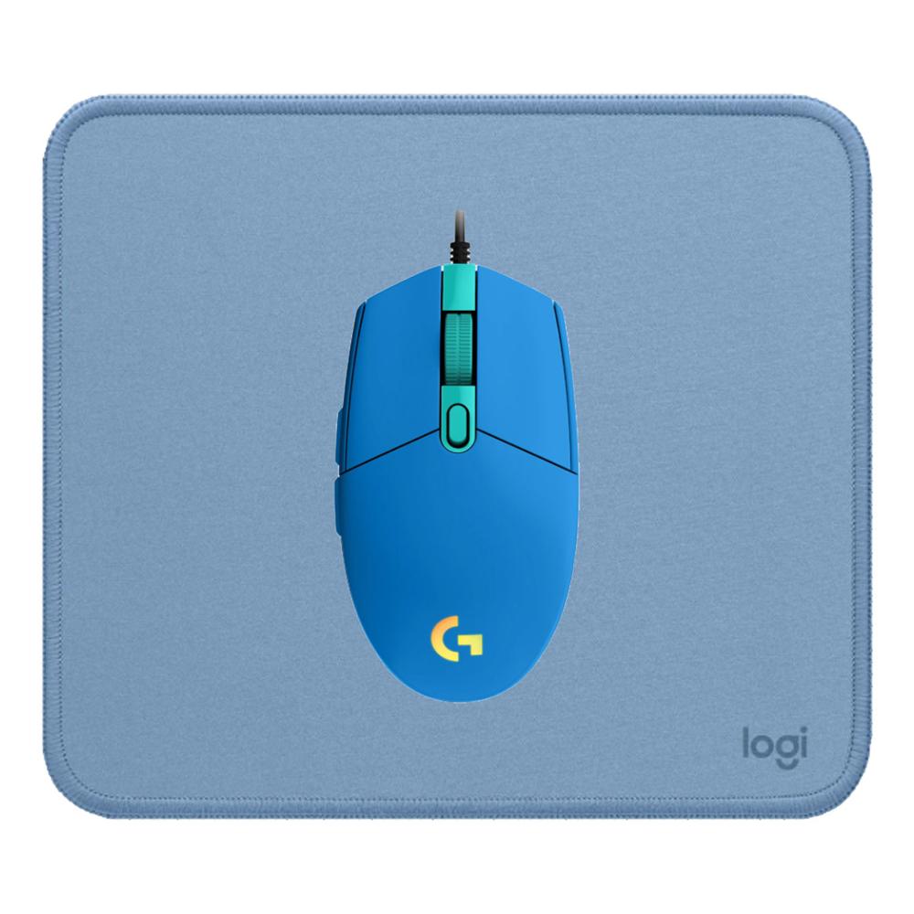 MOUSE G203 AZUL Y PAD MOUSE 200X230 AZUL