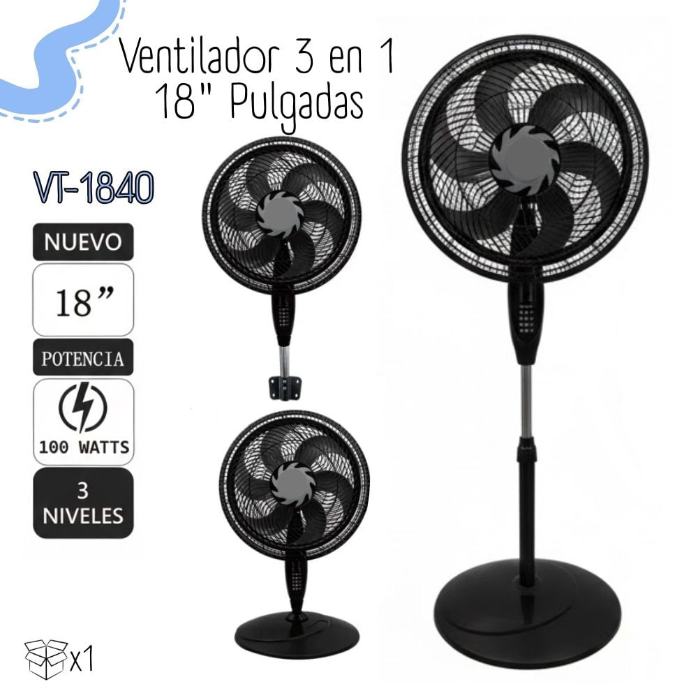 Ventilador Trevely 18'  3 en 1 VT-1840