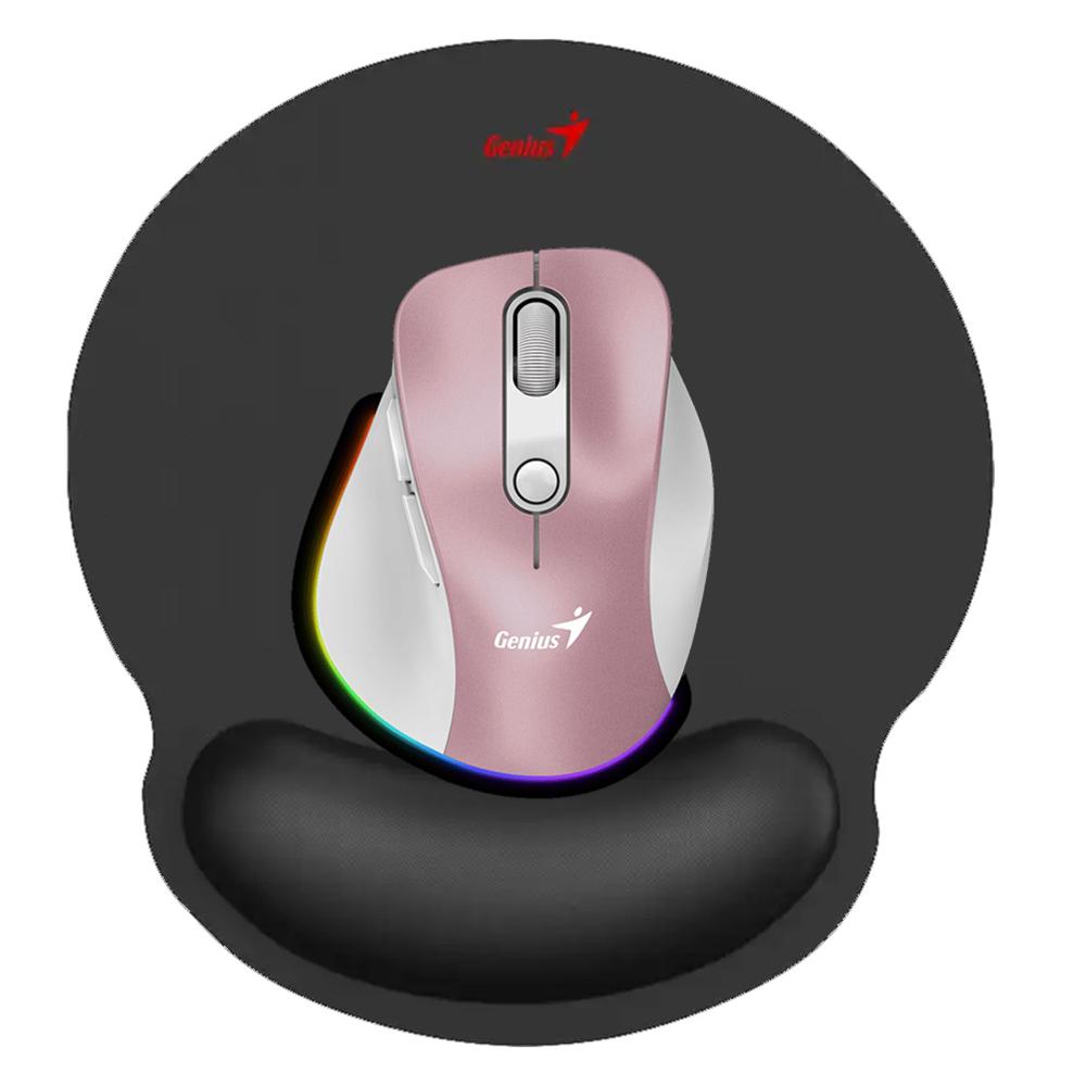MOUSE 9000S ROSADO Y PAD MOUSE GENIUS G WMP 100 CONDESCANSADOR