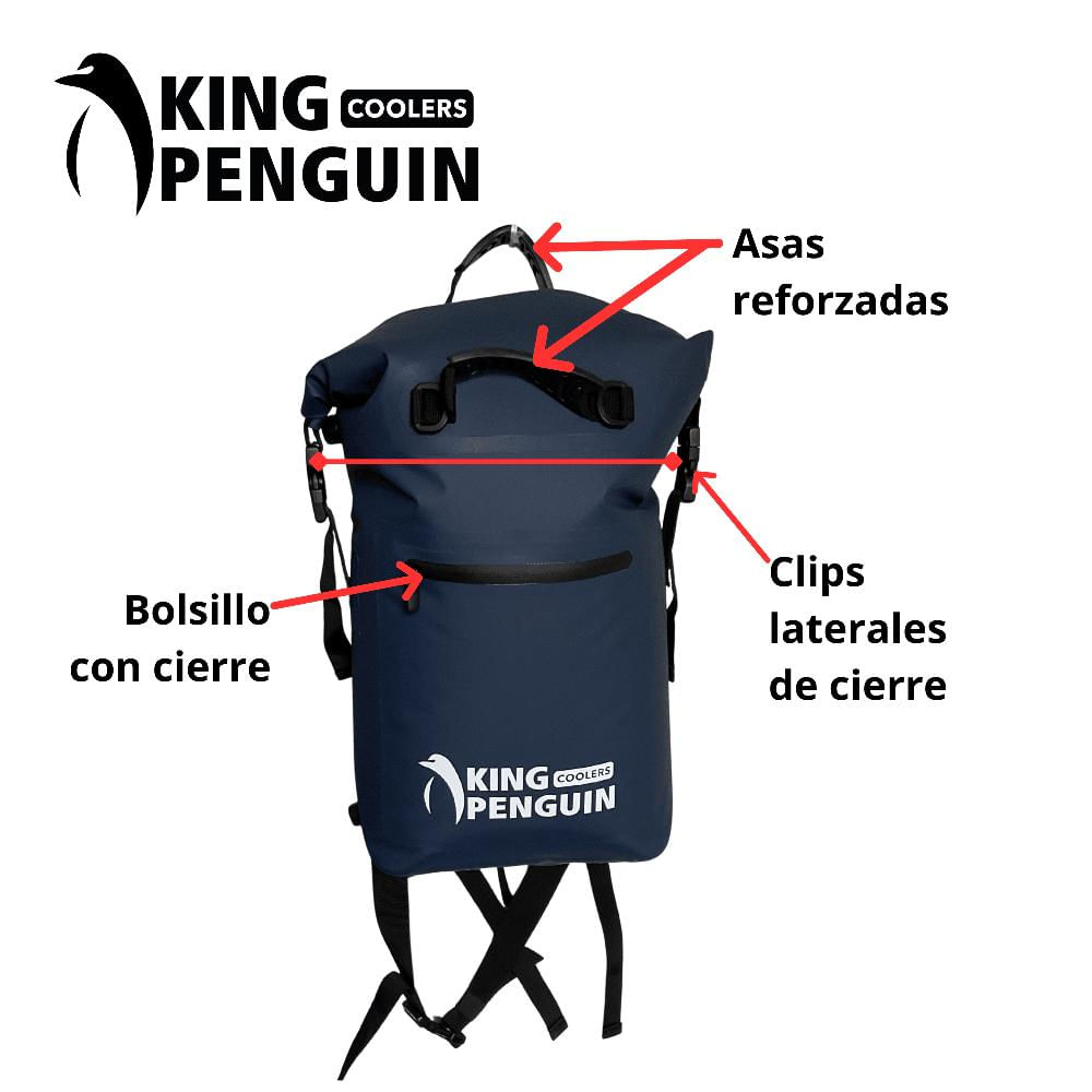 Cooler Mochila Plegable KING PENGUIN 25 L - Multi-Day Explorer - Azul Nocturno