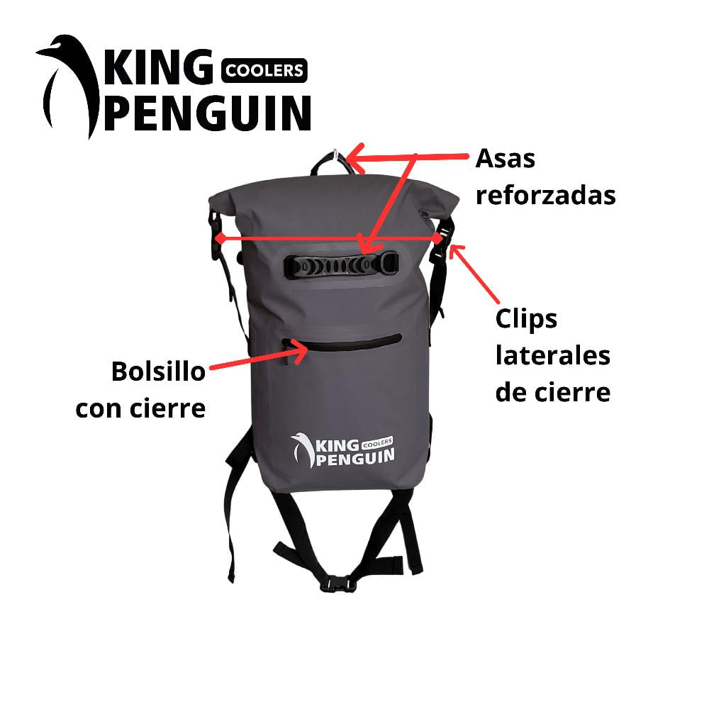 Cooler Mochila Plegable KING PENGUIN 35 L - Expedition Commander - Gris Titanio