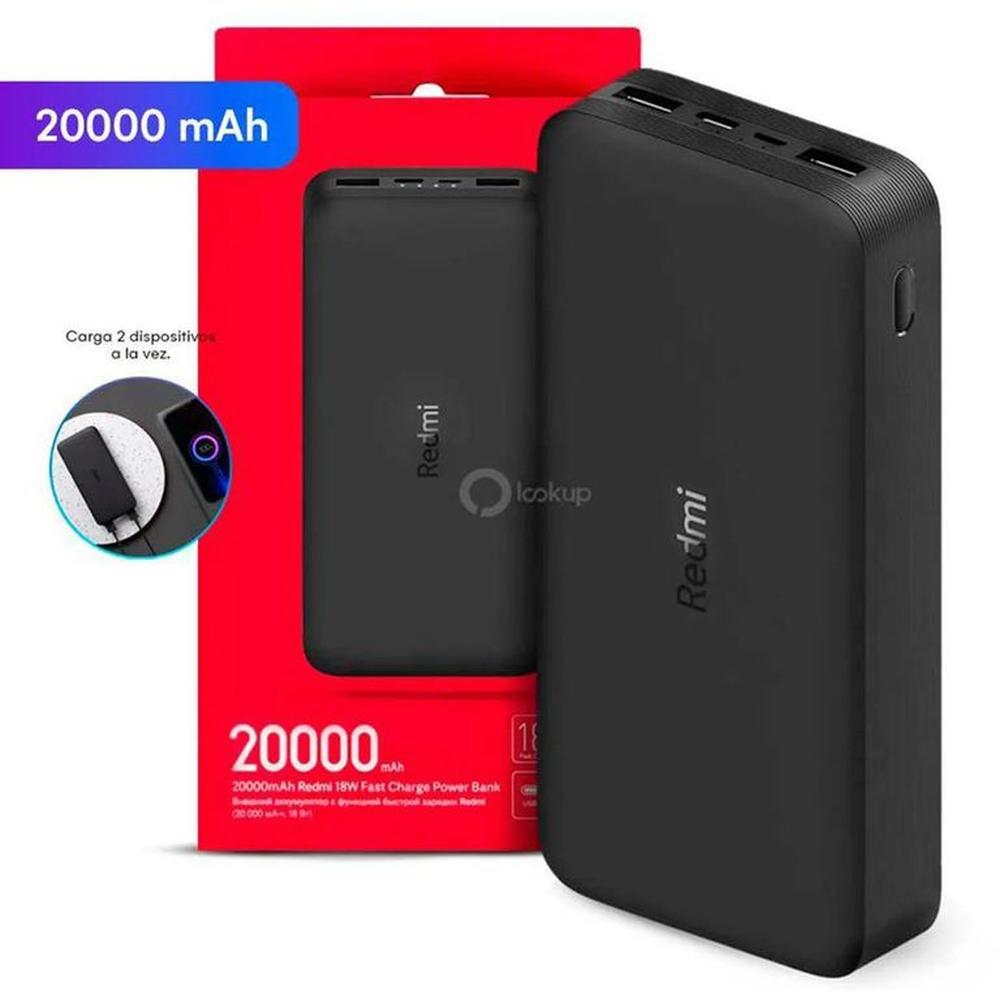 Power Bank Xiaomi 20000mah 18W Carga Rapida Salida USB