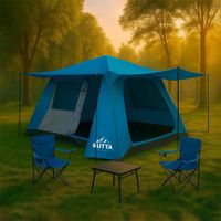 Carpa Camping Yosemite 10 pers. techo largo 3 m doble toldo