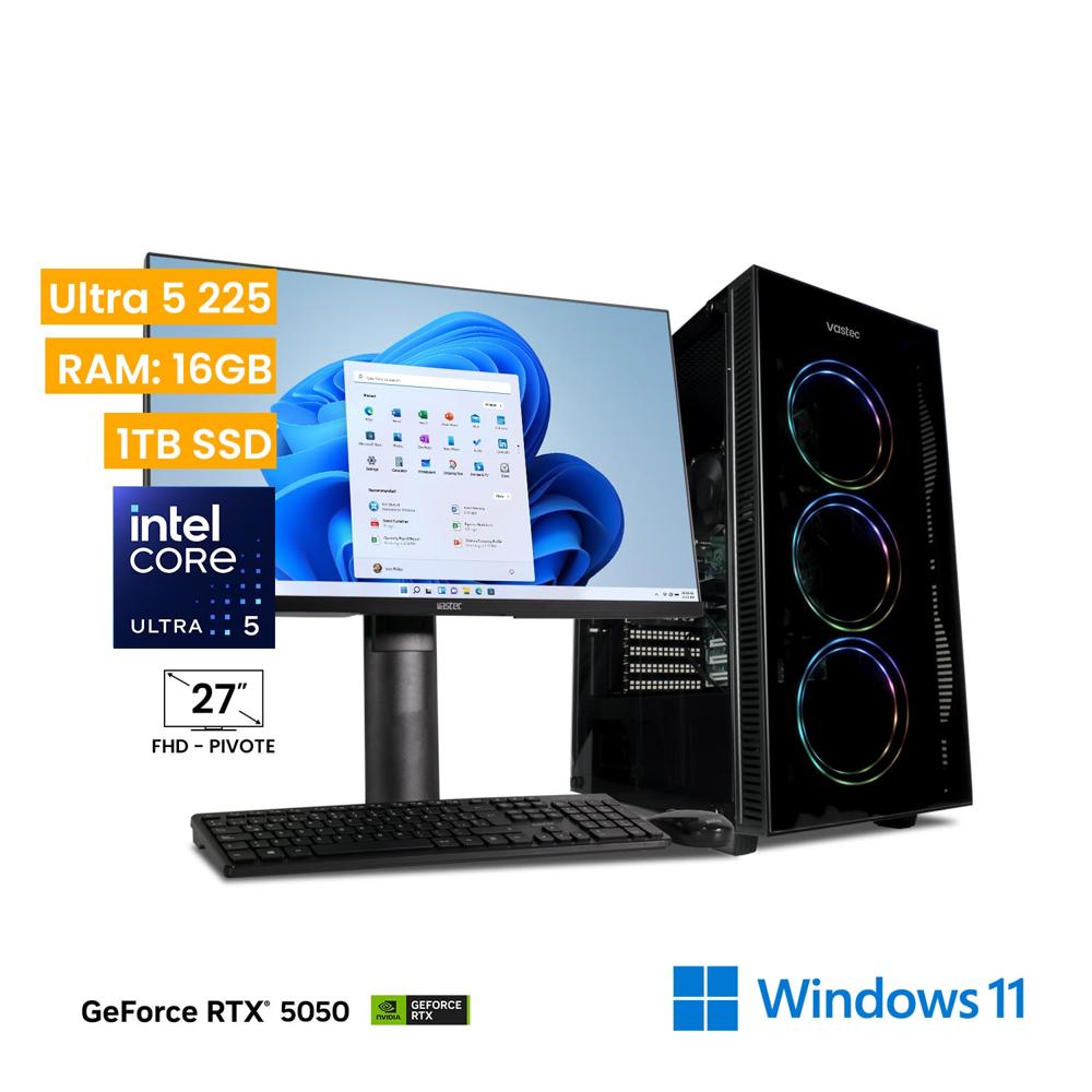 Workstation PC Vastec Forge Intel Ultra 5 225 16GB 1TB SSD NVIDIA RTX 5050 8GB Windows 11 Home