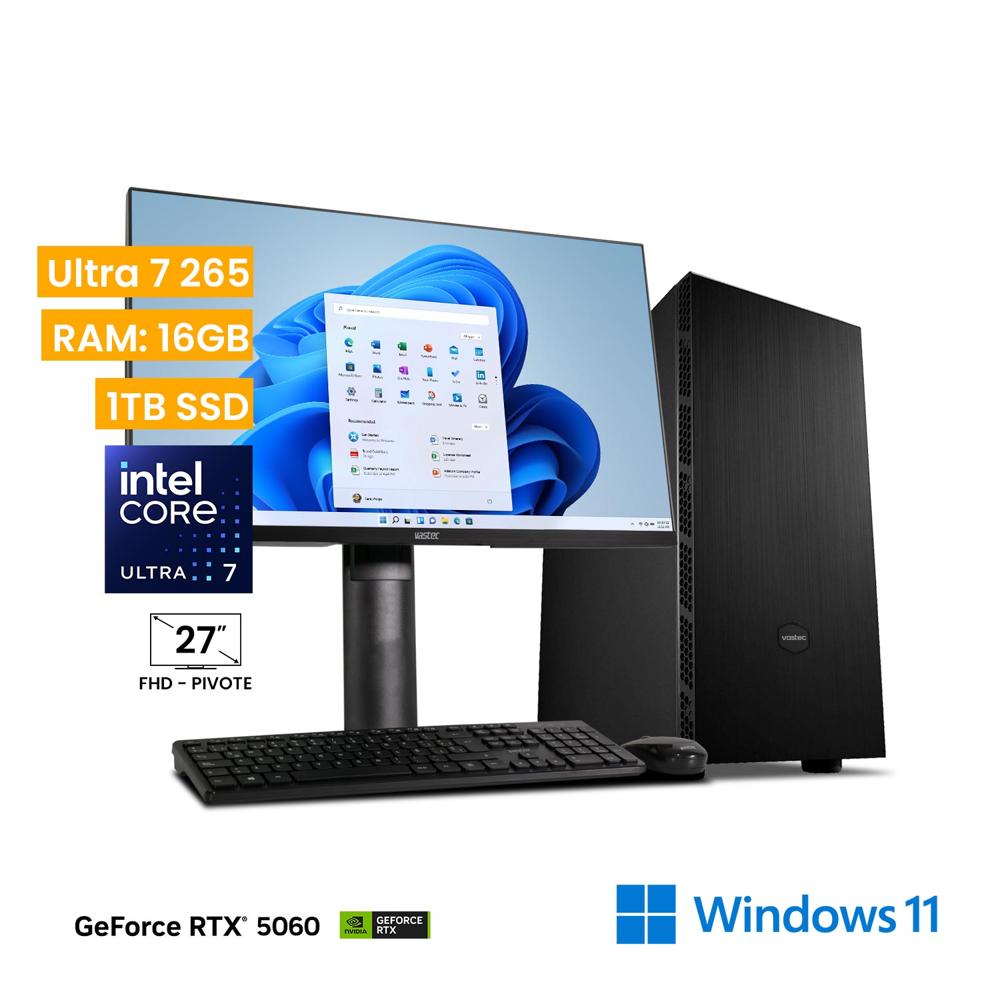 Workstation PC Vastec Forge Intel Ultra 7 265 16GB 1TB SSD NVIDIA RTX 5060 8GB Windows 11 Pro