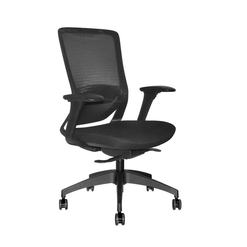 Silla Ergonómica Loop Gerente 4D Nylon Negro Ofideas