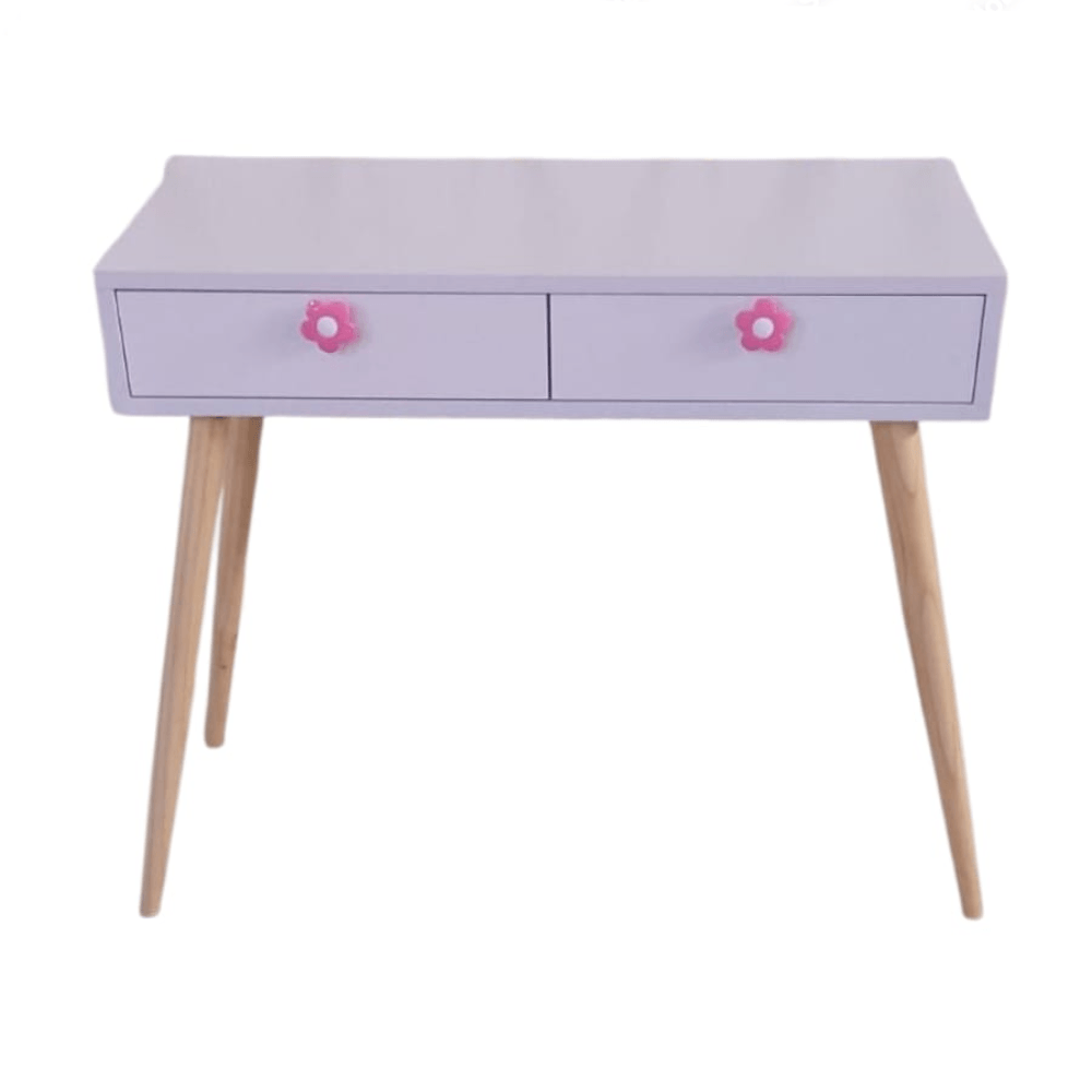 Escritorio blanco jalador floral