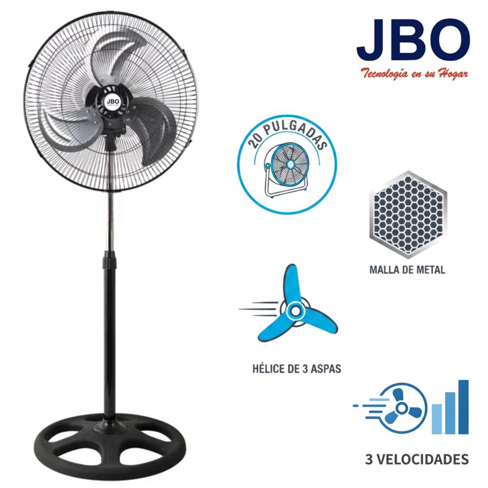 Ventilador Pedestal JBO JP 201PM  20"" 145 Watts Made in Taiwan