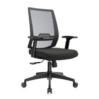 Silla Ergonómica Dubai Gerente Brazos 3D Nylon Negro  Ofideas