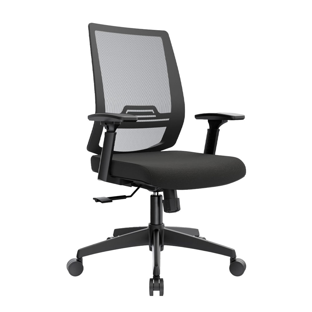 Silla Ergonómica Dubai Gerente Brazos 3D Nylon Negro Ofideas