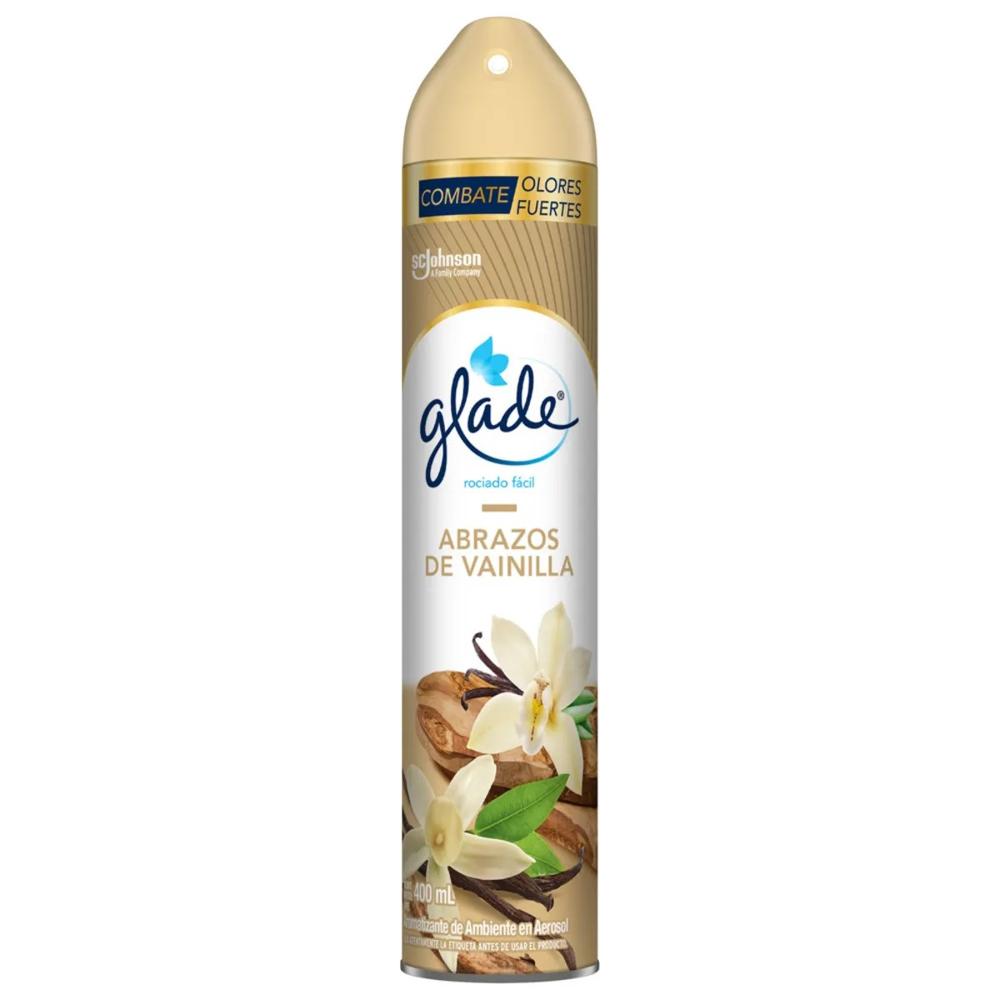 Ambientador Glade en aerosol Abrazos de Vainilla 400ml