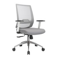 Silla de Oficina Ergonómica Dubai Gris Gerente Aluminio Ofideas