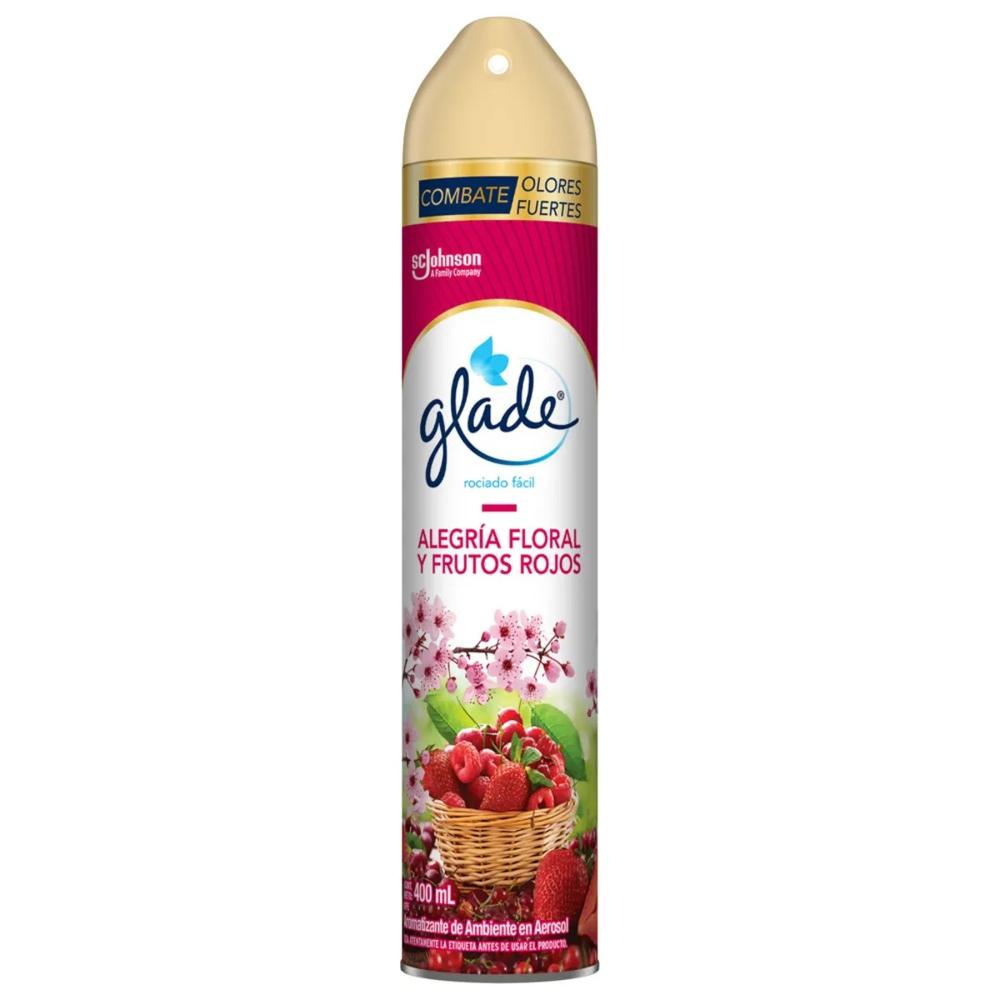 Ambientador Glade en aerosol Alegría Floral y Frutos Rojos 400ml