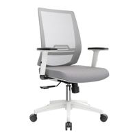Silla Ergonómica Dubai Gerente Brazos 1D Nylon Gris Ofideas