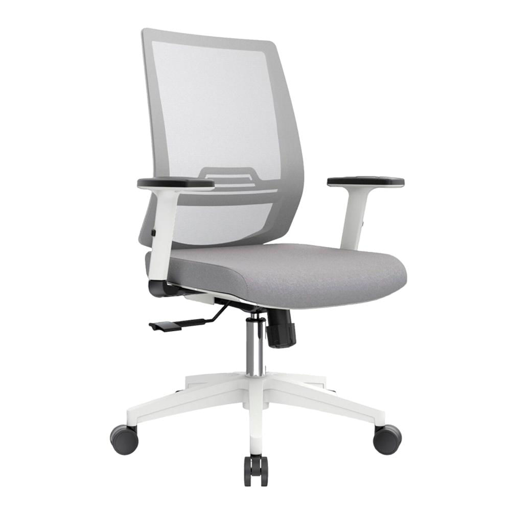 Silla Ergonómica Dubai Gerente Brazos 1D Nylon Gris Ofideas
