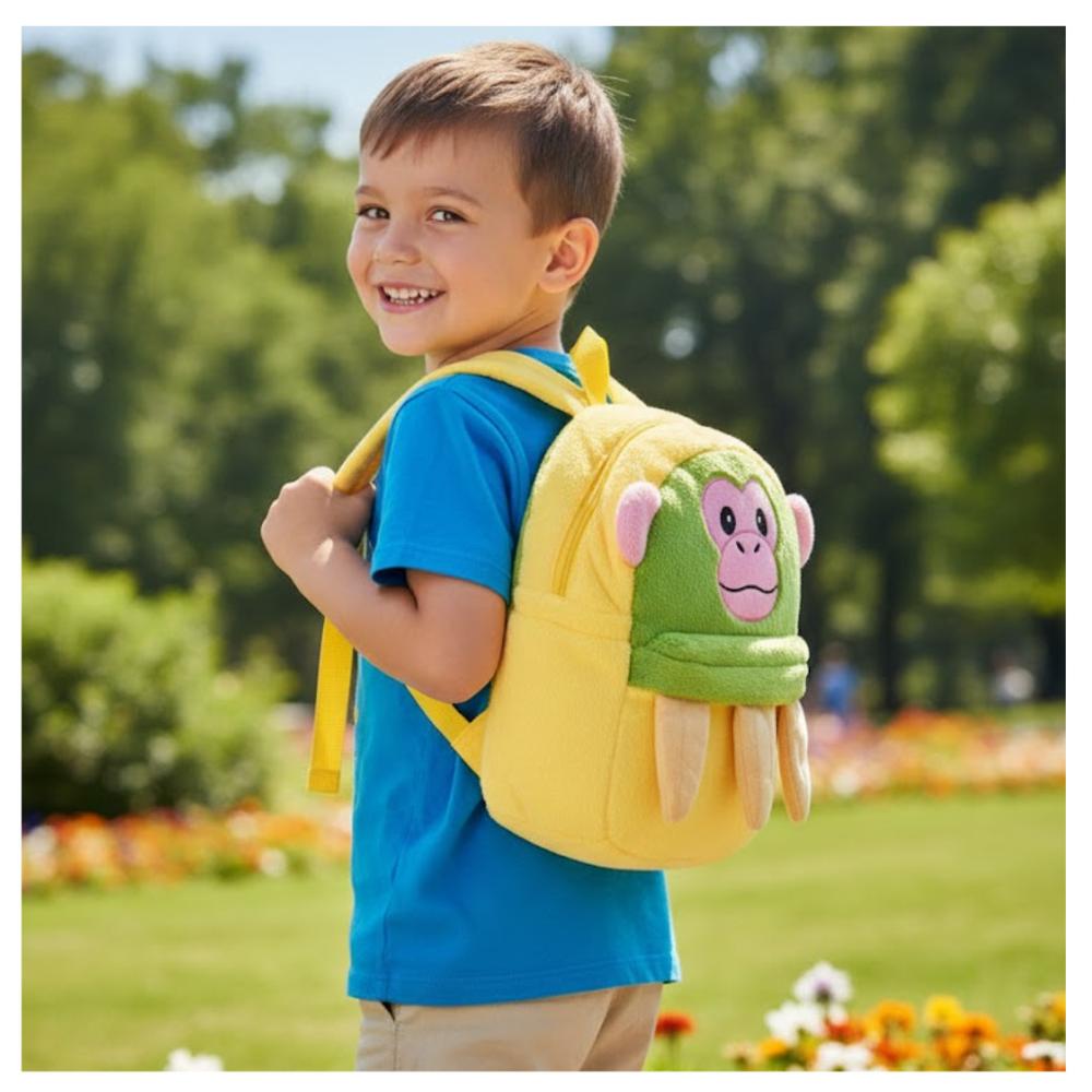 Mochila Infantil de Peluche 3D con Diseño Tralalero - Modelo Chimpancini