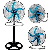 Ventilador industrial 3 en 1 5 aspas piso pared escritorio