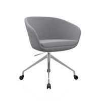 Poltrona Giratoria Bow Acolchada Color Gris Ofideas