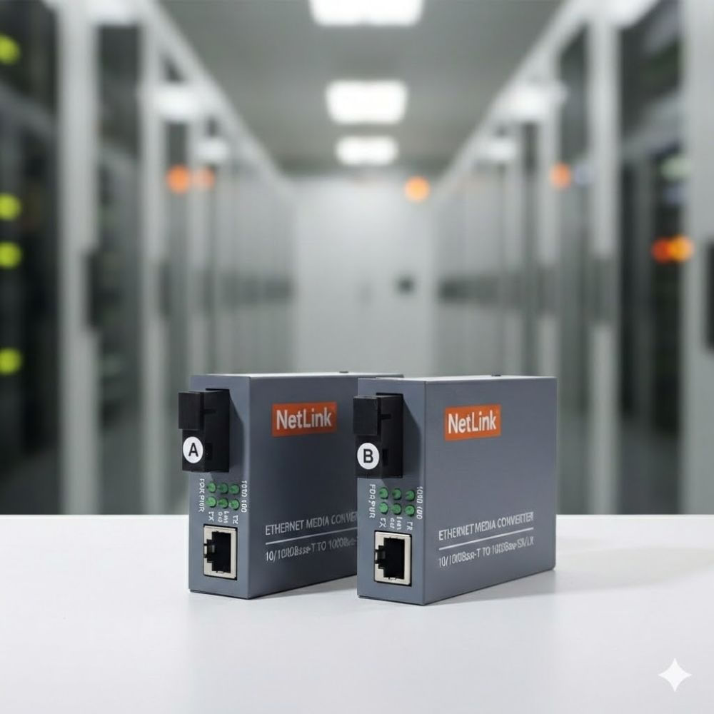 Convertidor de medios 10-100-1000 AB WDM 20?km-puerto SC-UPC