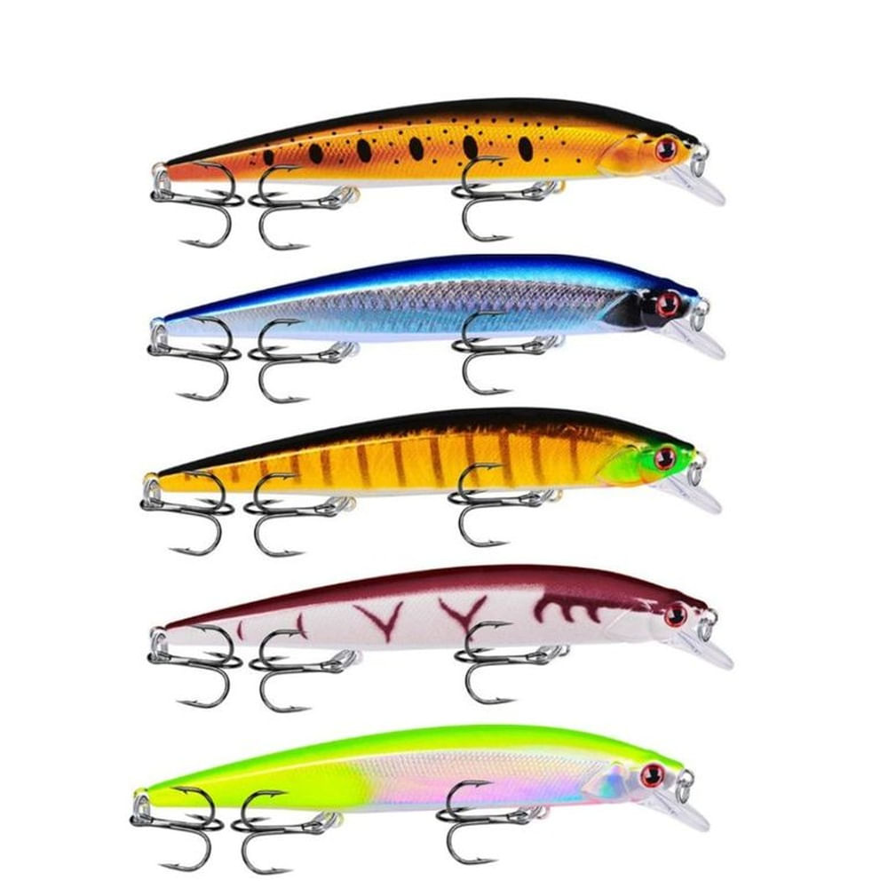 Pack de 5 Señuelos Floating 22 g Lenguado Corvina Pesca.