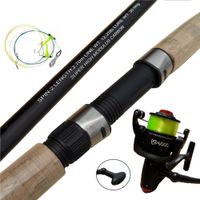 Equipo De Pesca Caña 2.70 M. Y Carrete 6000 Pescar Carbono