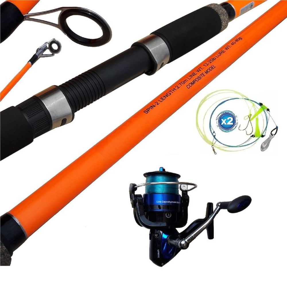Combo De Pesca Caña 2.70 M. Y Carrete 6000 Pescar