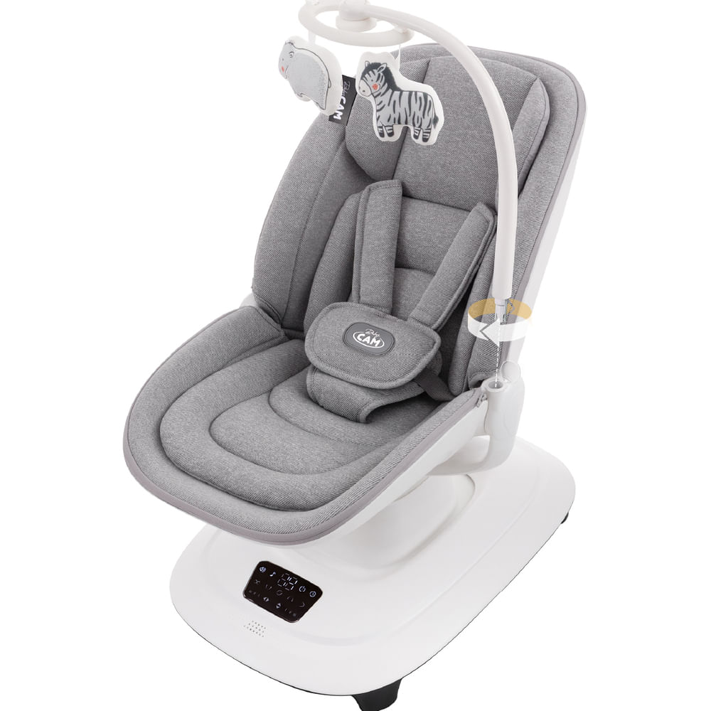 Mecedora eléctrica táctil Rocking Chair Baby Cam gris claro Mecedora eléctrica táctil Rocking Chair Baby Cam gris claro