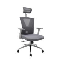 Silla Ergonómica Niza Presidente Gris Aluminio  Ofideas