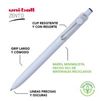 UNI Zento Bolígrafo Retráctil Tinta Gel Líquida Azul - BLUE
