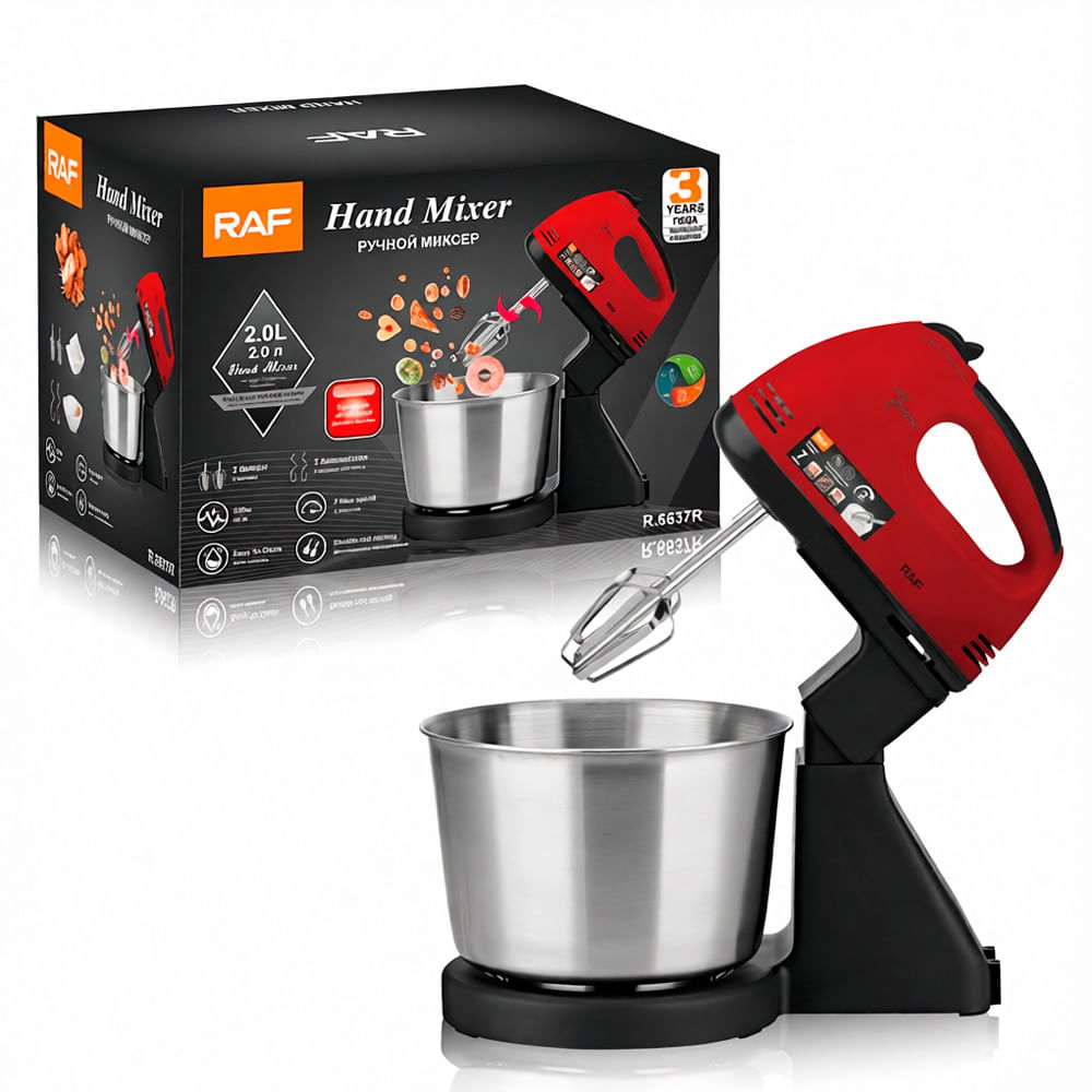 Batidora De Mano Pedestal Raf R.6637 7velocidades 2 litros