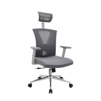 Silla Ergonómica Niza Presidente Gris Cromado Ofideas