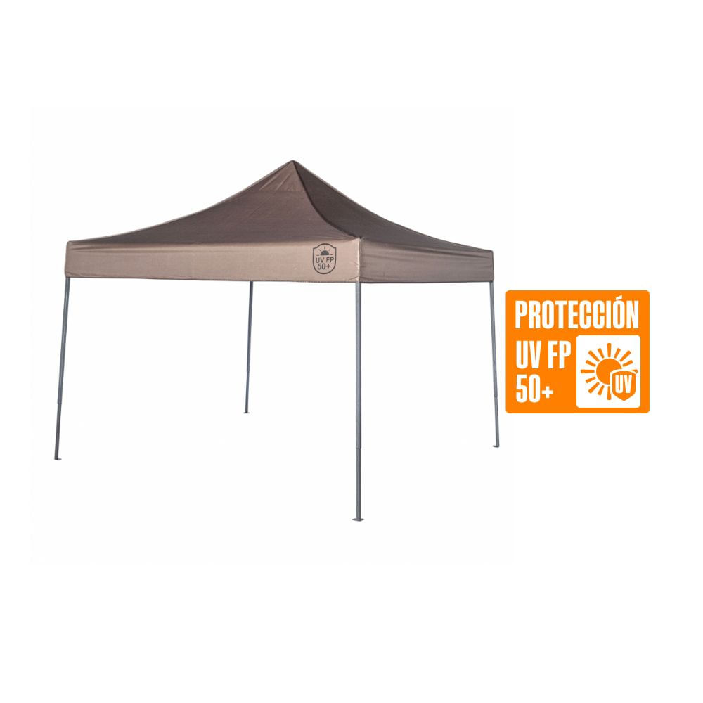 Toldo Desplegable Protección UV FPS50+ 300x300cm Taupe Orange