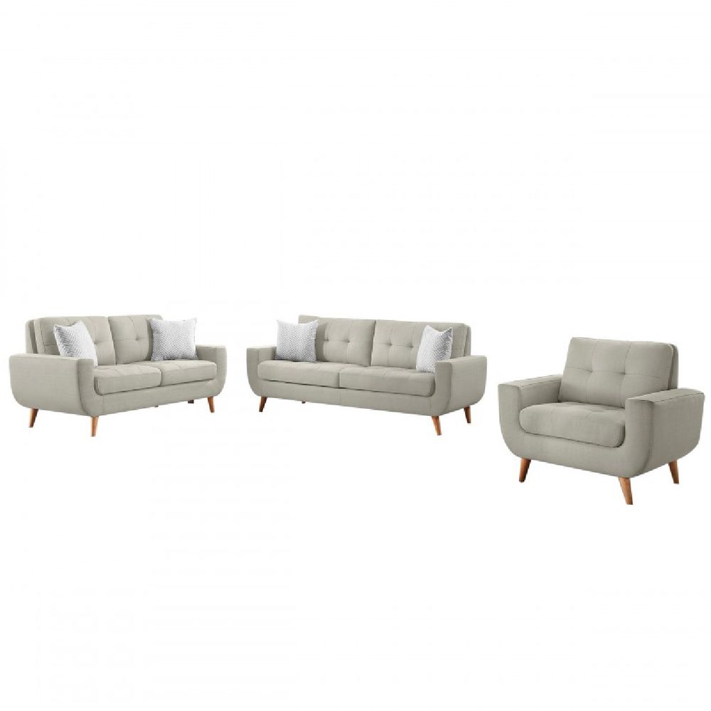 Juego de Sala Vintage 3 2 1 Kayruth Gris Juego de Sala Vintage 3 2 1 Kayruth Gris