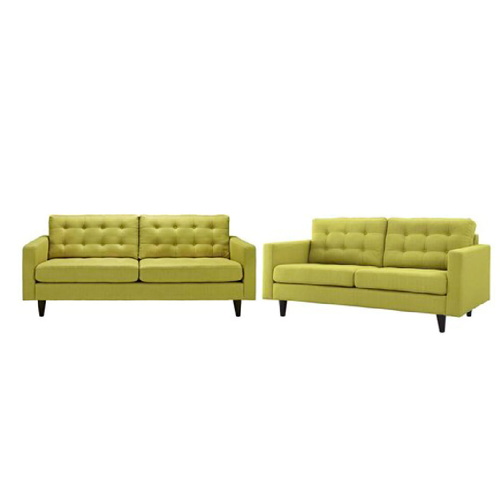 Juego de Sala 3 2 Lisanne Verde Limón Juego de Sala 3 2 Lisanne Verde Limón