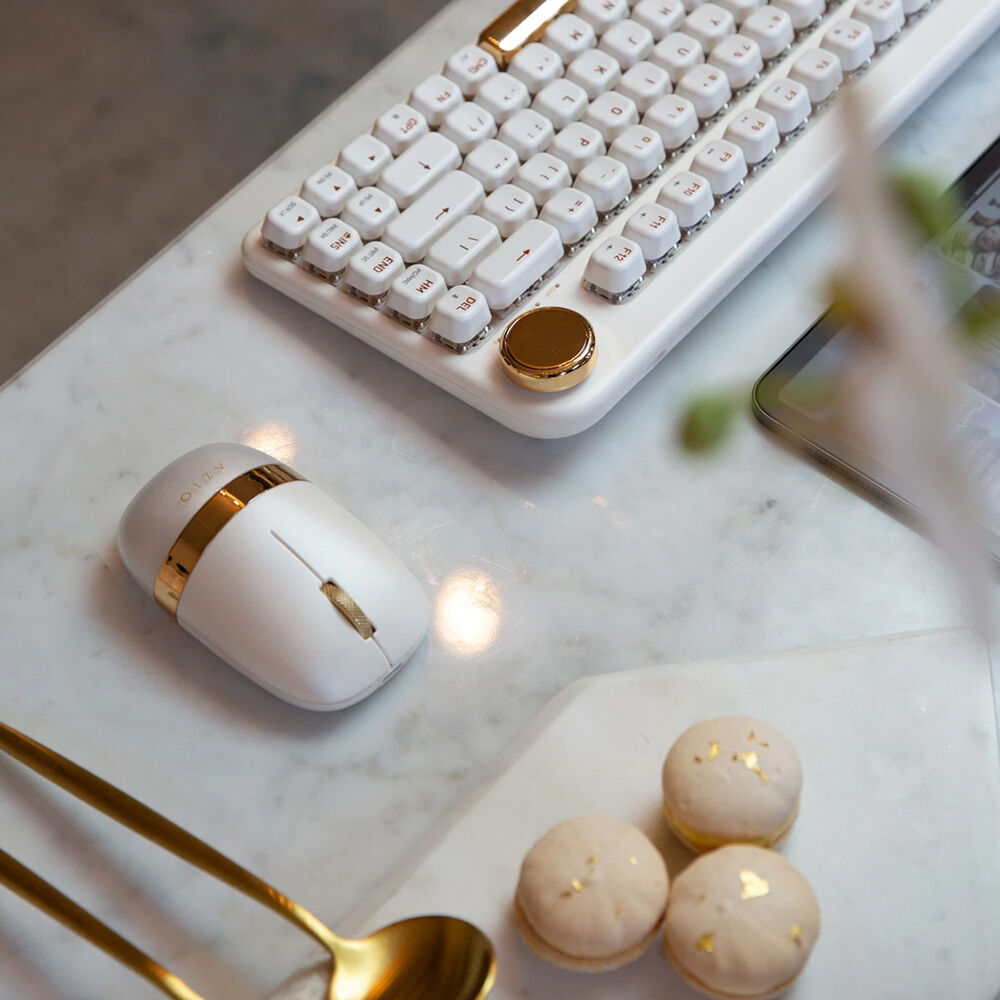 Mouse Inalámbrico Azio Izo Flor Blanca 1708367-REG Mouse Inalámbrico Azio Izo Flor Blanca 1708367-REG