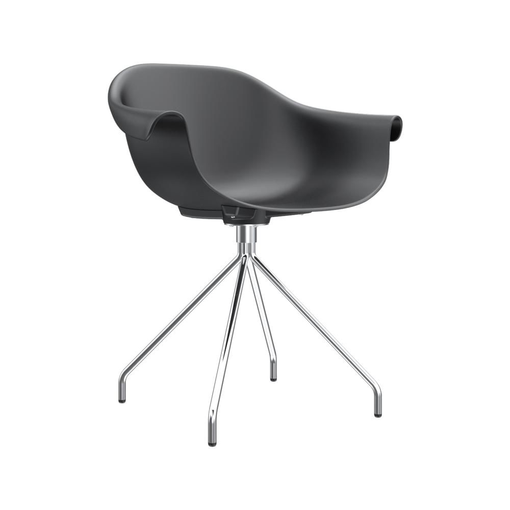 Poltrona Fija Liz Polipropileno Color Negro Ofideas