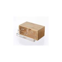 Organizador de Madera y Acrílico para Joyas y maquillaje