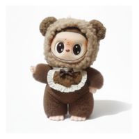 Ropa para Muñeco Labubu Estilo Osito Marrón - Suave y Adorable