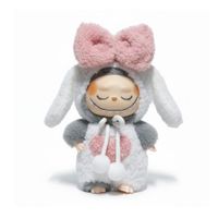 Ropa para Muñeco Labubu Estilo Peluche Blanco - Suave y Adorable