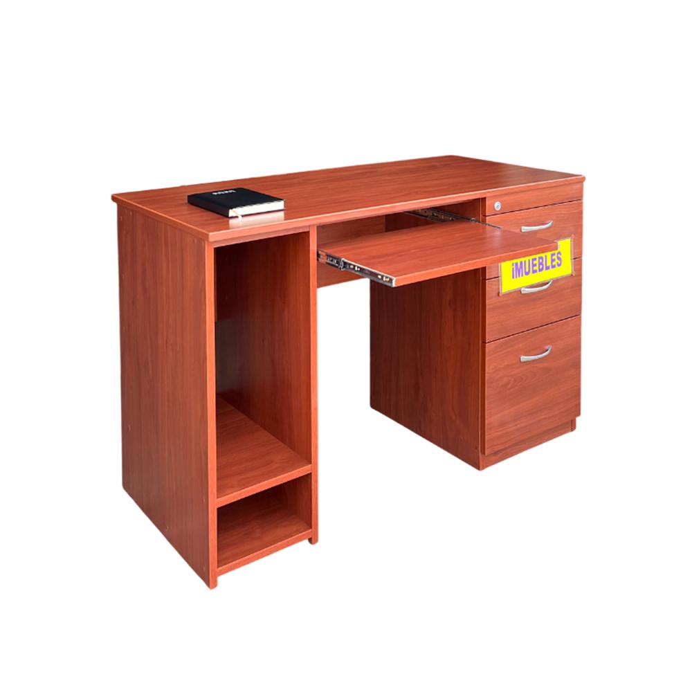 Escritorio para PC 120 cm color Cedro para Oficina o Estudio