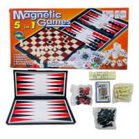 Tablero De Ajedrez Magnético 5 En 1