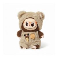 Ropa para Muñeco Labubu Estilo Peluche Marrón - Suave y Adorable
