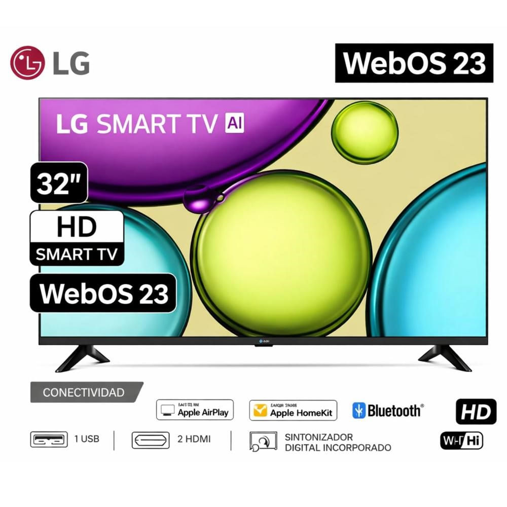 Televisor LG Smart 32 tv hd 32LR600BPSC CON WEBOS Y AI THINQ