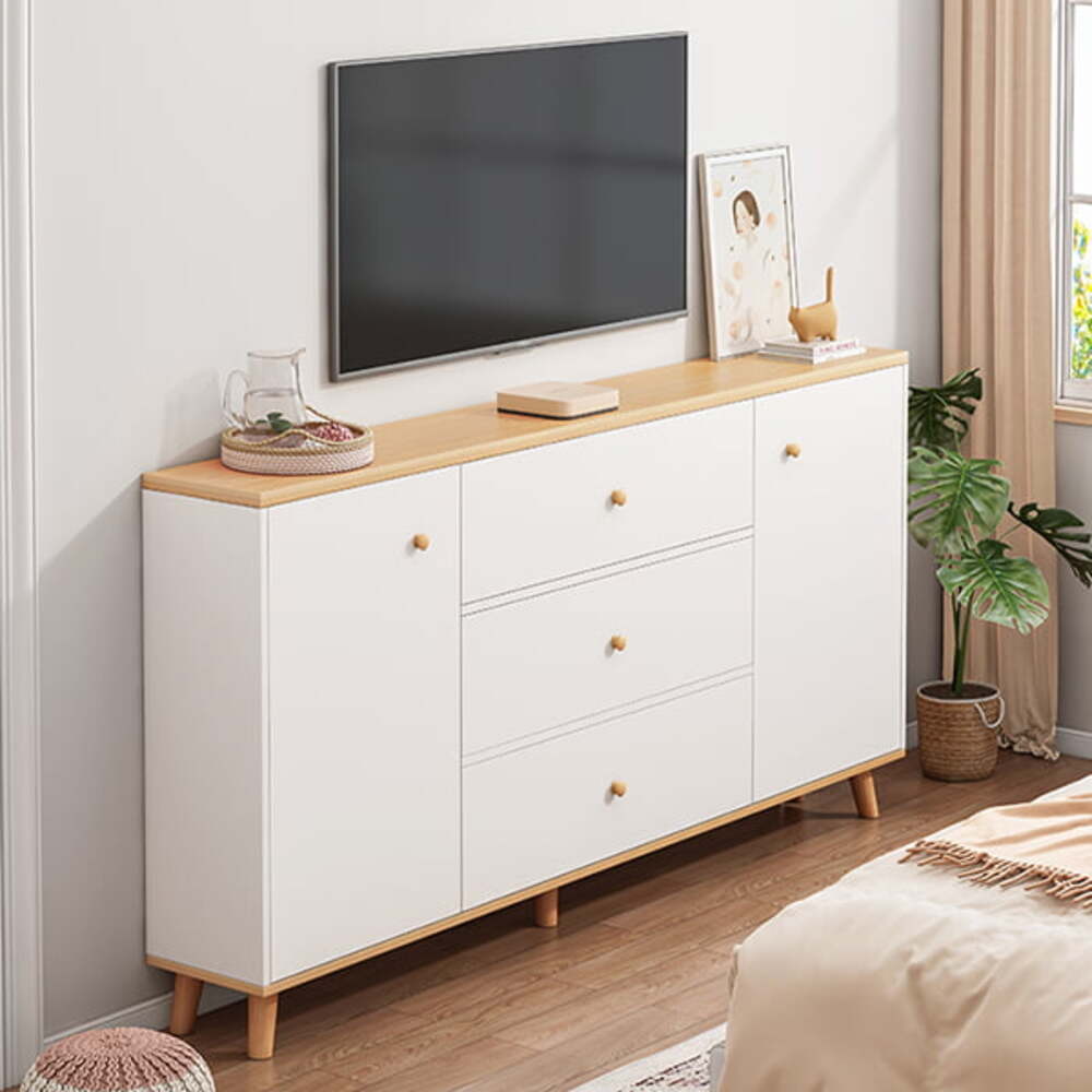 Aparador Vintage Moderno Marga 3 Cajones 2 Puertas