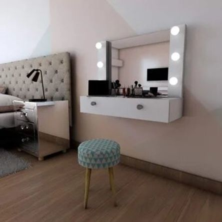 Tocador Flotante La Casa del Mueblero Blanco