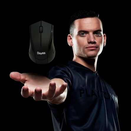 Inalámbrico Mouse Negro con USB