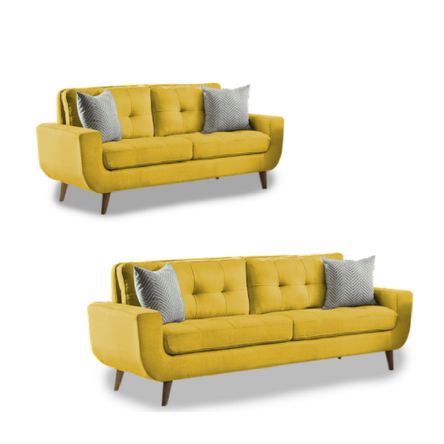 Juego de Sala Vintage 3 2 Kayruth Mostaza Juego de Sala Vintage 3 2 Kayruth Mostaza