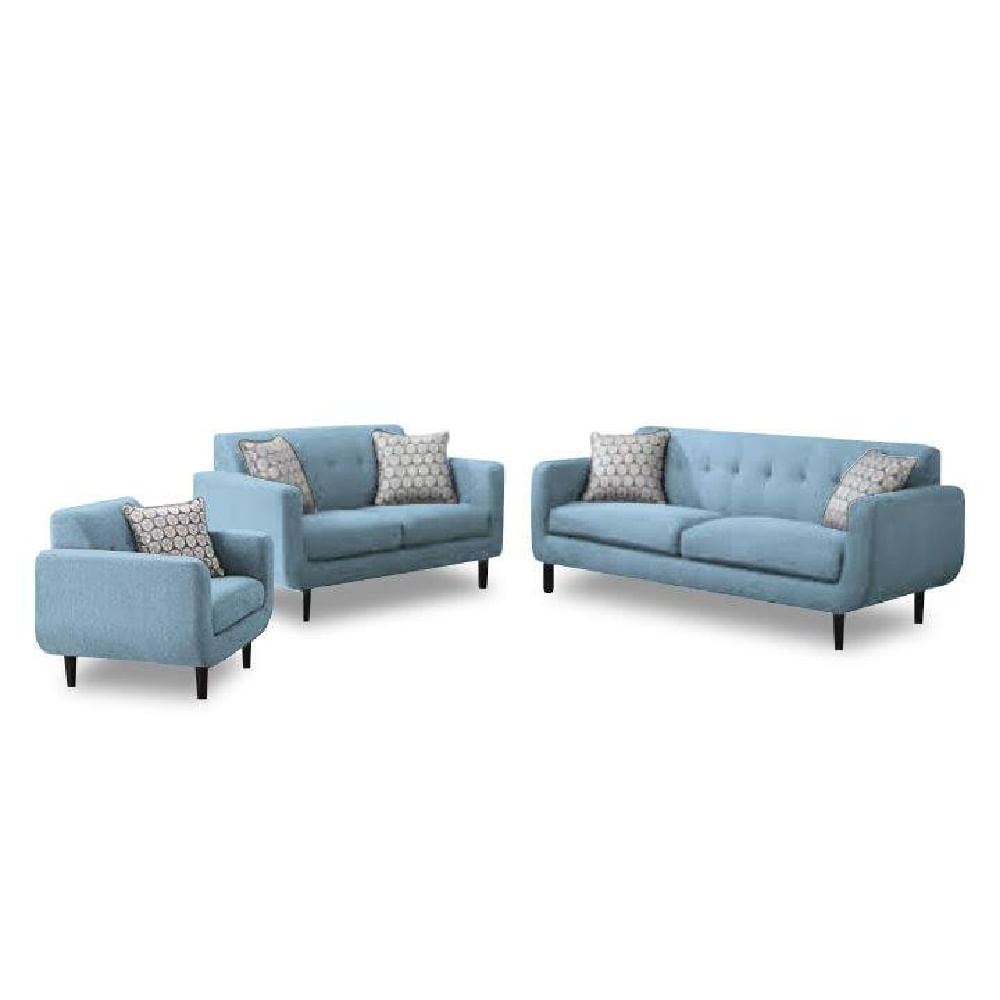 Juego de Sala Vintage 3 2 1 Zoe Celeste Juego de Sala Vintage 3 2 1 Zoe Celeste